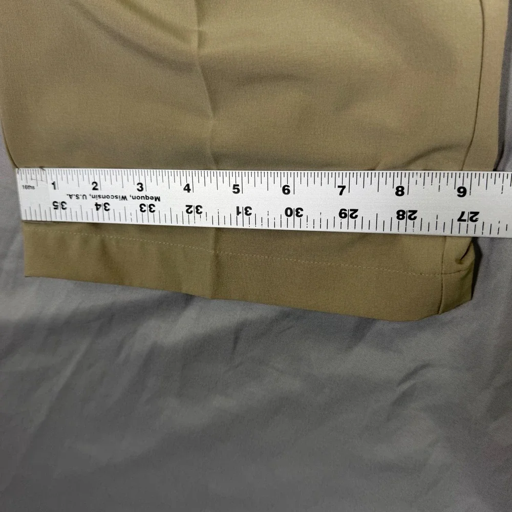 Adidas Golf Mens Khaki Performance Stretch Flat Front Pants 40x30 Golf Preppy